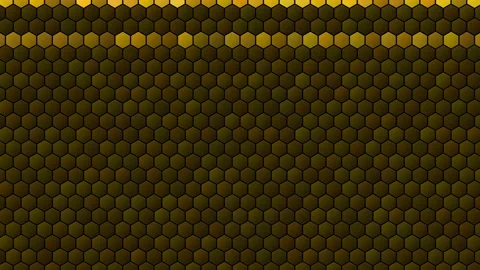 Hex Matrix 4K Luxury Gold waterfall Loop  Stock Footage 322203373