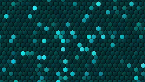 Hex Matrix 4K Midnight Blue chaos Loop  Видео 322203580