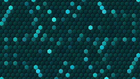 Hex Matrix 4K Midnight Blue hypnotic Loop  Stock Footage 322204003