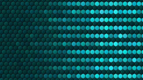 Hex Matrix 4K Midnight Blue scanner Loop  Stock Footage 322204361