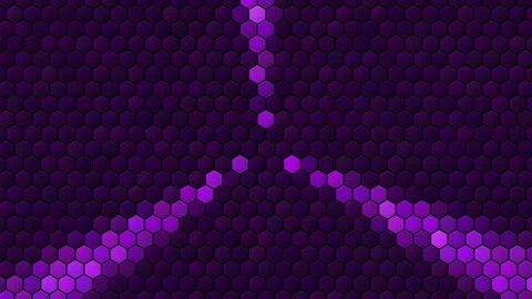 Hex Matrix 4K Purple color radar Loop  Vidéo 322190280