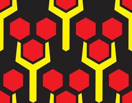 Hex with nut pattern イラスト素材