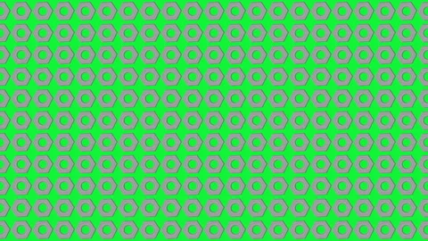 Hex nuts pattern seamless on green background Stock Footage 309447515