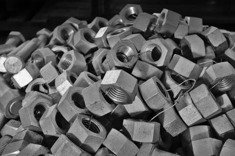 Hex Nuts Stock Photos