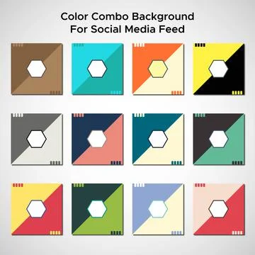 Hex Shape Social Media Background Stock Illustration