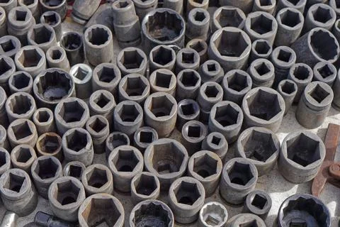 Hex sockets tools Stock Photos