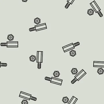 Hex standoffs line seamless pattern イラスト素材