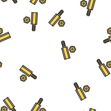 Hex standoffs vector seamless pattern Illustrazione stock