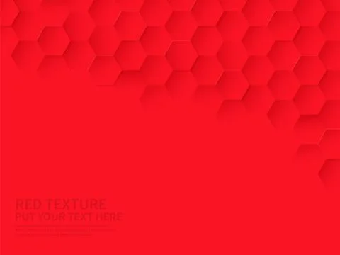 Hex texture. Red hexagon pattern, abstract chemistry and biotech technology Stock Illustration