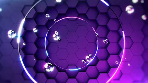 Hex Wall - Professional VJ Background Loop Video stock 80296325