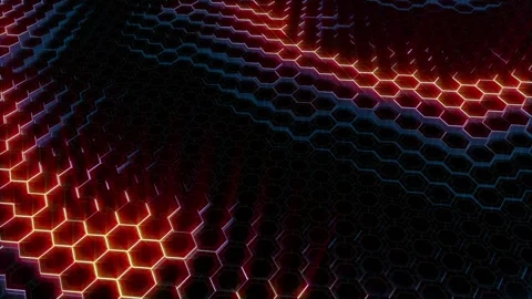Hexa Background lava style in a 3D animation Stock Footage 238967328