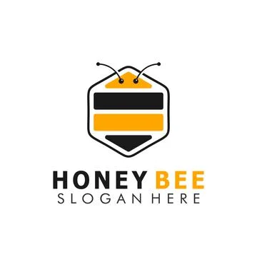 Hexa Bee creative modern logo design vector Illustration Stock Illustration