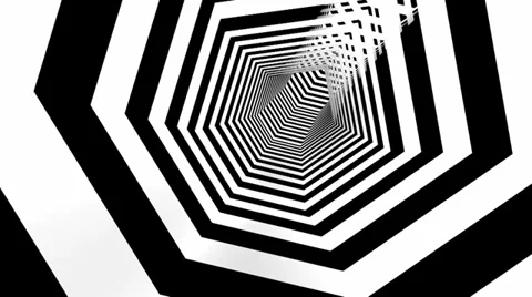Hexa stripes tunnel Stock Footage 32348962