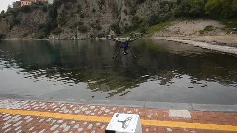 Hexacopter drone flies 4115 Stock Footage 106827311