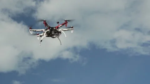 Hexacopter drone hovering 200 FPS Stock Footage 47892328