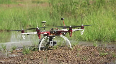 Hexacopter drone taking off 200 FPS Stock Footage 47892759