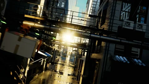 Hexacopter drones delivering packages directly to the client. Sreet in the city. Stock Footage 158243586