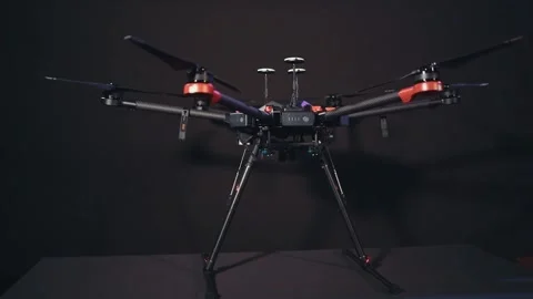 Hexacopter. Quadrocopter. Stock Footage 244734290