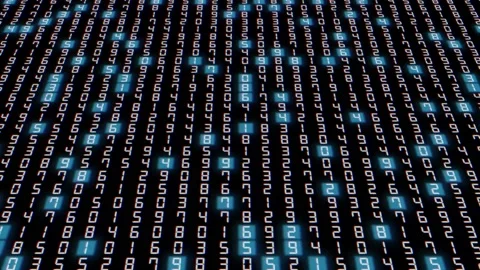 Hexadecimal Big Data Digital Code Animation. Futuristic Information Technology. Stock Footage 185500764