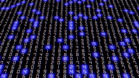 Hexadecimal Big Data Digital Code. Data Processing. Information Technology. Stock Footage 194798721