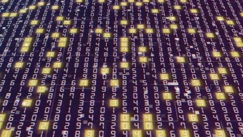 Hexadecimal Big Data Digital Code. Data Processing. Information Technology. Stock Footage 194798749