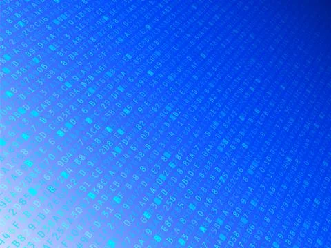 Hexadecimal code background Stock Illustration