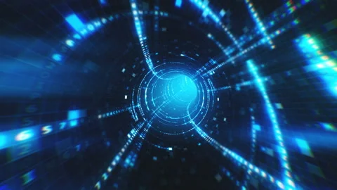 Hexadecimal code data tunnel Stock Footage 94001542