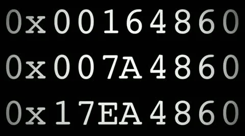 Hexadecimal code Stock Footage 12185174