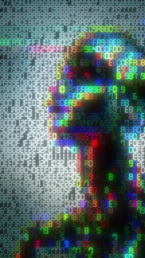 Hexadecimal code programming abstract digital background Видео 346398565