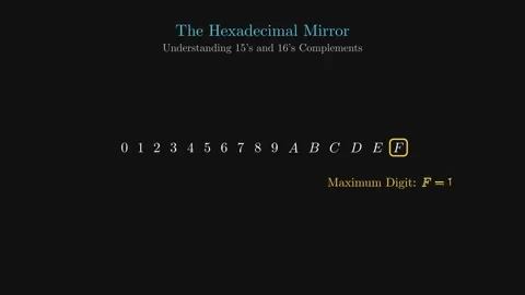Hexadecimal Complements - Understanding 15s and 16s complements Vídeos de archivo 340871451