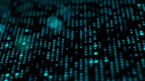 Hexadecimal data background Stock Footage 91522744