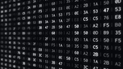 Hexadecimal Data Stock Footage 278578885