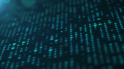Hexadecimal data loopable background Stock Footage 91522801