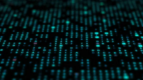 Hexadecimal data loopable background Stock Footage 91623502
