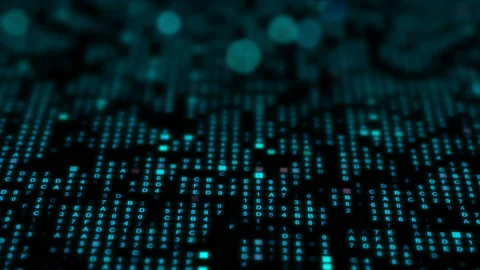 Hexadecimal data loopable background Video stock 91623538