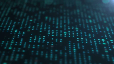 Hexadecimal data loopable background Stock Footage 91661102