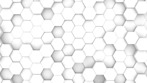 Hexagon 3D Abstract Animation. Seamless Loop for technical website background Stock Footage 100679404