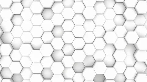 Hexagon 3D Abstract Animation. Seamless Loop for technical website background Stock Footage 100684648