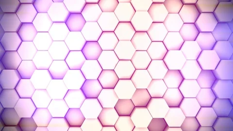 Hexagon 3D Abstract Animation. Seamless Loop for technical website background Stock Footage 100684688