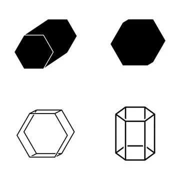 Hexagon 3d icon vector Stock Illustration