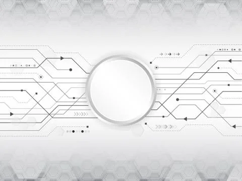 Hexagon abstract cyber future technology concept background. Illustrazione stock