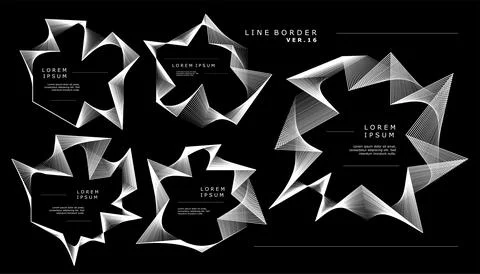 Hexagon abstract lines border design vector. Hexagonal lines abstract border Stockillustratie
