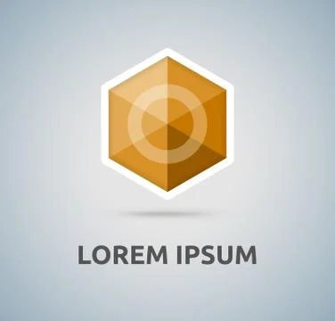 Hexagon abstract vector logo for your company, isolated icon Stock Illustration