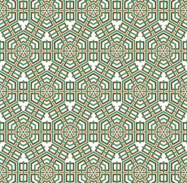 Hexagon and square pattern イラスト素材