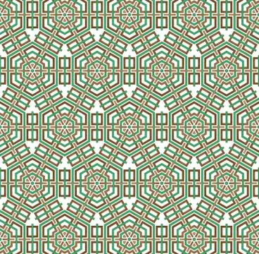 Hexagon and square pattern Illustrazione stock