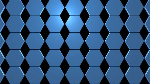 Hexagon array 3d animation Seamless looping Vertical Scroll Video stock 104061745