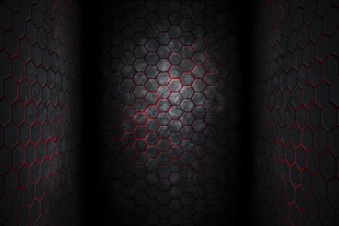 Hexagon background and texture. Stock Illustration