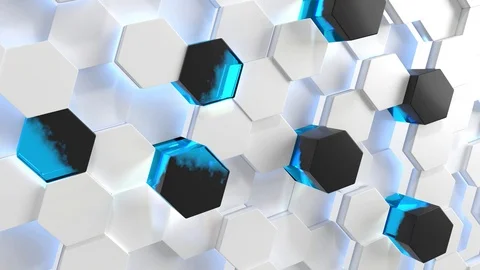 Hexagon background animation loop Stock Footage 106248440