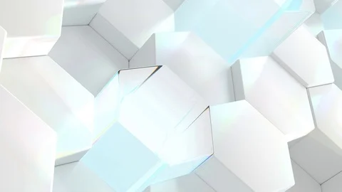 Hexagon background animation loop Stock Footage 106445507