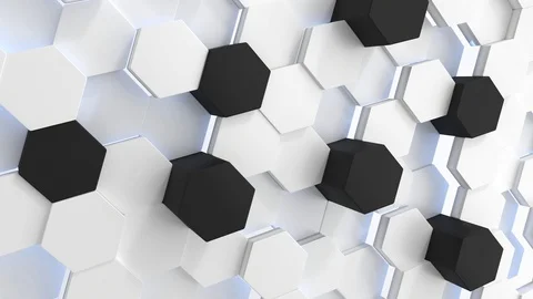 Hexagon background animation loop Stock Footage 106445511